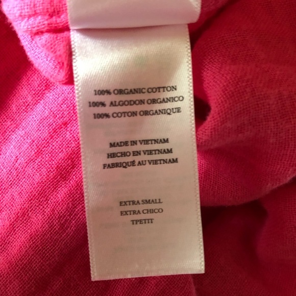 Rails Ellis Shirt XS Hibiscus Pink Button Down Top Gauze Cotton - Picture 3 of 15